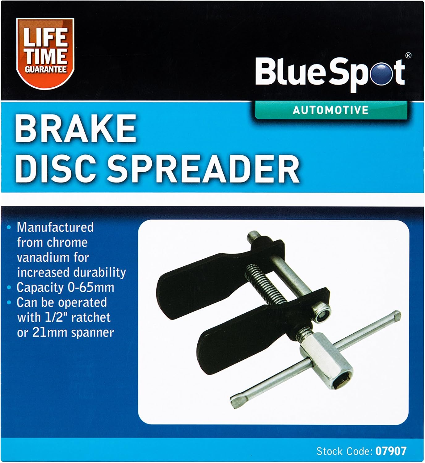 Blue Spot 7907 Disc Brake Piston Spreader, Silver, 0-65 mm - Image 3