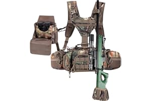 BLISSWILL Hunting Backpack Hunting Fanny Pack with Harness Pouch,Turkey Hunting fanny Pack, Binocular Harness houlder-Supported Waist pack for Bow Rifle