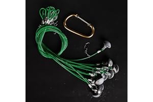 Lifetime Decoys Texas Rig 4ft 6oz Tangle-Free PVC Coated Steel Cable with Carabiner for Duck Decoy Rigs, Decoy Anchors for Duck Hunting