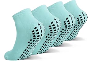 Raigoo Grip Non Slip Socks For Kids(4-16 Years Old), Cushioned Sport Athletic Slipper Hospital Socks For Youth Boys & Girls