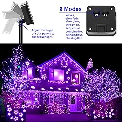 Solar Christmas Halloween String Lights Purple