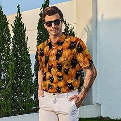 Xdceu Halloween Golf Polos for Men - Funny Golf