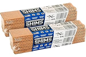 NELSON WOOD SHIMS Composite Shims & Wedges for Leveling – Waterproof (24 Pack) 8-Inch Heavy Duty Durable Wood & Plastic Shims for Leveling Toilets, Windows, Cabinets, Decks, Tables & Furniture Levelers - Made in USA