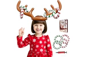 BCWATERFUNPD Christmas Decorations - Inflatable Reindeer Antler Ring Toss Game for Party Decorations Christmas Games for Family Party Fun Xmas Gifts