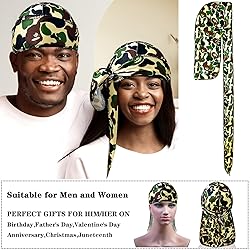 3Pcs Silk Durag for Men Designer Durag for Women
