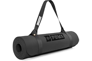 Extra Thick Yoga Mat for Women – TPE 10 mm-Thick Non-Slip Yoga Mat & Nylon Mat Strap – Men’s Fitness & Workout Mats for Home Gym – 26 x 74 In. Indoor-Outdoor Meditation & Exercise Mats by PowX