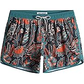 maamgic Mens Swim Trunks Retro Swim Shorts 4 Way Stretch with Mesh Vintage 80s 90s Quick Dry Swimsuits Board Shorts