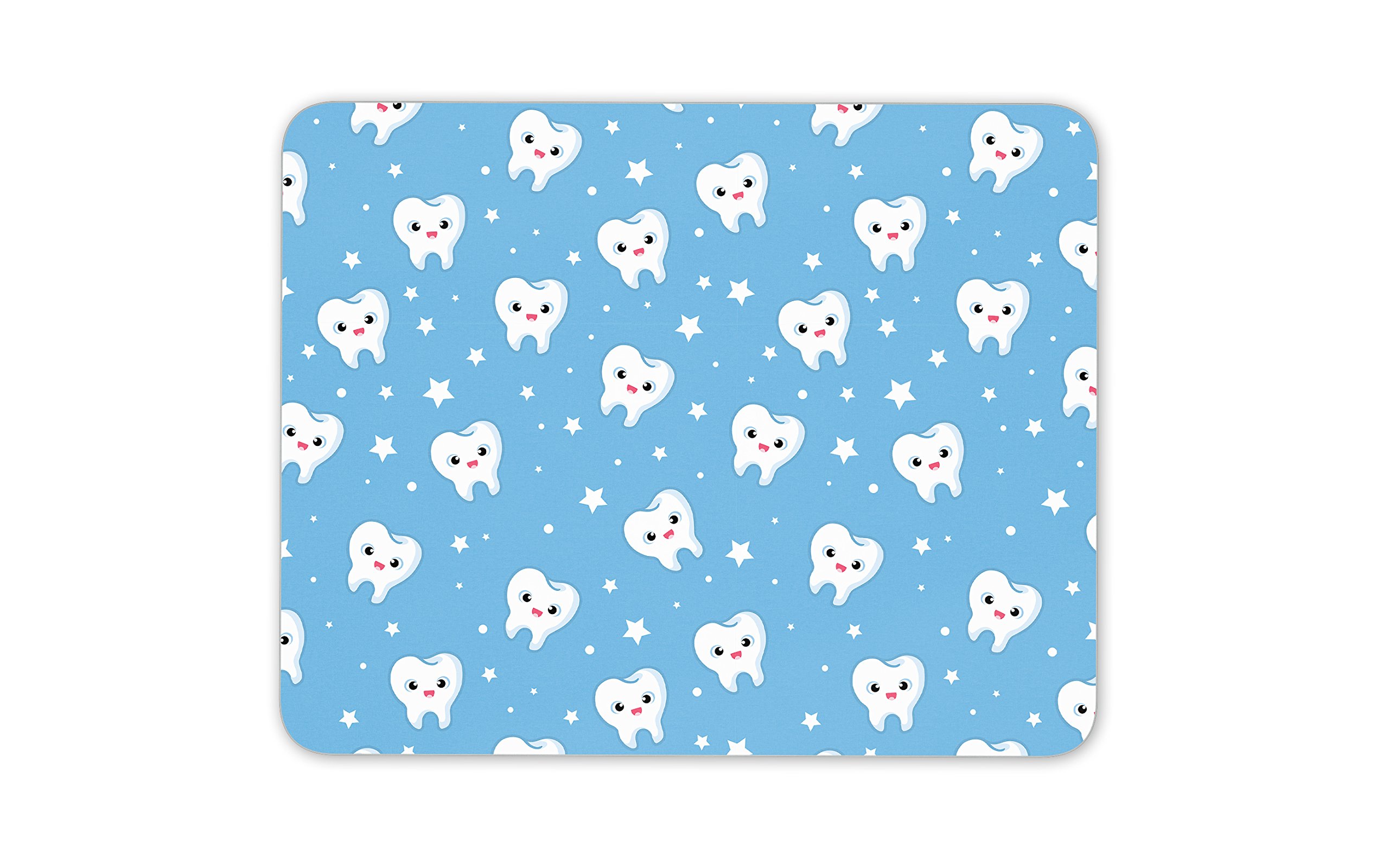 Destination Vinyl Ltd Happy Teeth Mouse Mat Pad - Dentist Dental Surgery Nurse Gift PC Computer #8730