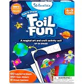 Skillmatics Foil Fun Space, Foil Art Activity Kit, Gift for Boys &amp; Girls | Travel Toys, DIY Sticker Craft, Fine Motor Skills, DIY Mess-Free Art, Screen-Free, Gifts for Kids Ages 4, 5, 6, 7, 8, 9