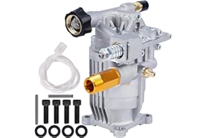 Biswing Pressure Washer Pump, 3/4" Shaft Horizontal Axial Plunger, 3400 PSI Max, 2.5 GPM, Replacement Pumps for Cold Water Gas Power Pressure Washer