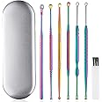 Ear Cleaning Kit,Safe Ear Wax Removal Tool,Earwax Removal Kit,Easy to Use,Painless Ear Pick,with Storage Box and Cleaning Brush (Titanium)
