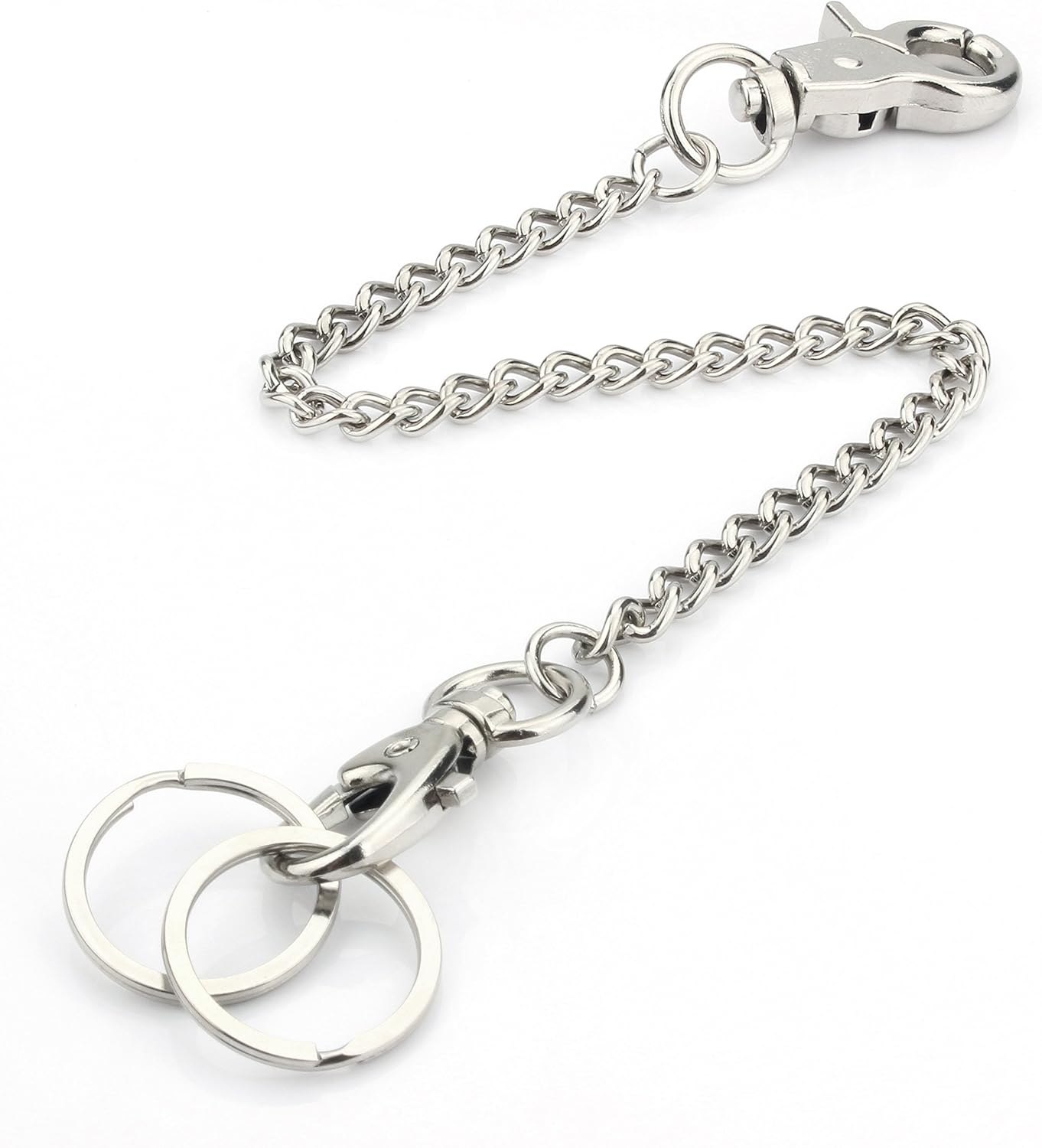 wisdompro Wallet Keychain, 2 Pack Heavy Duty 8 Inch Pocket Keychain with Lobster Clasp and 2 Keyrings for Keys Jeans - Image 3