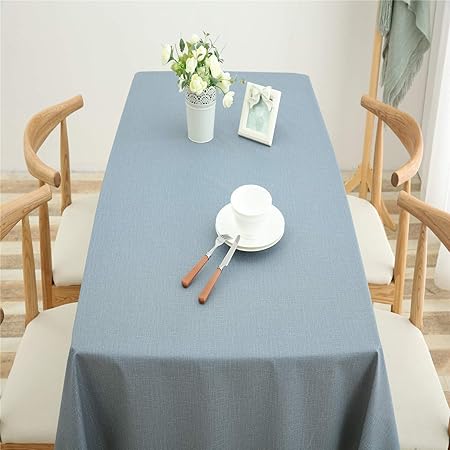 HSYLYM Vinyl Tischdecke Wasserdicht ölbeständig Feuchtigkeitsfest Easy Clean Abwischbare rechteckige PVC Tischdecke ideal für