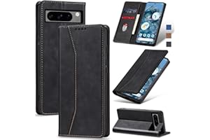 Jasonyu Flip Wallet Case for Google Pixel 8 Pro,Leather Magnetic Folio Cover with Card Holder,Kickstand - TPU Shockproof Durable Protective Phone Case,Black