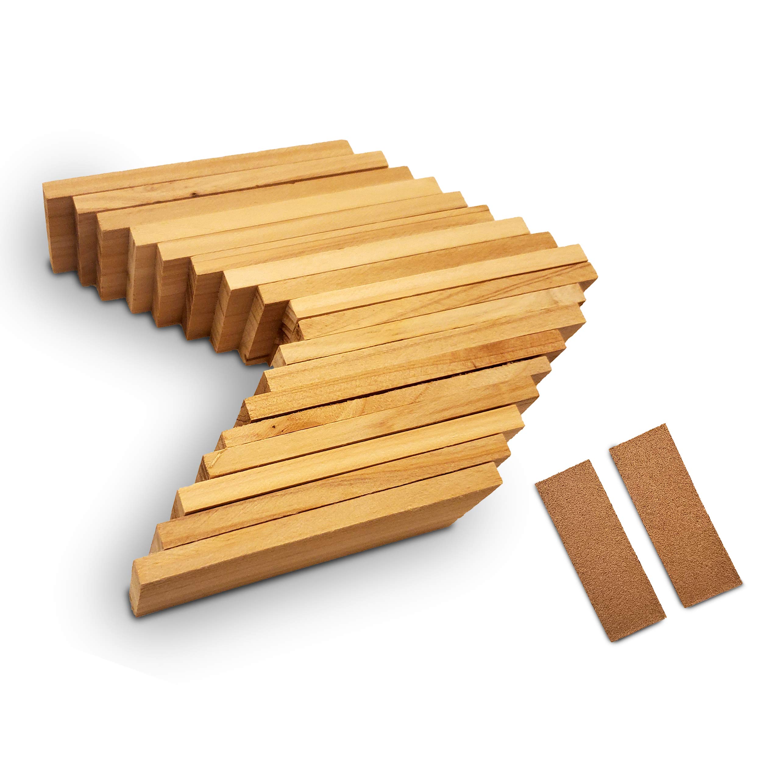 18-Pack Cedar Blocks/Sandpaper | Clothes Storage | Aromatic Cedar Wood Planks for Closets & Drawers | 100% Natural Red Cedar for Moth Protection, Odor Removal | Wardrobe Freshener