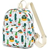 Yusudan Cactus Mini Backpack for Women Girls, Small Backpack Purse for Teens Kids School Travel