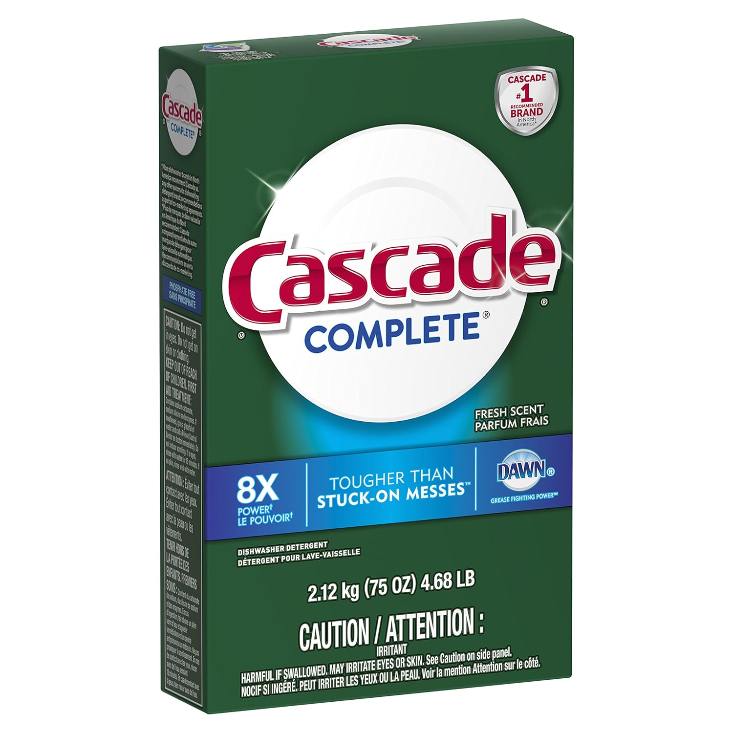 Cascade Complete Powder Dishwasher Detergent, Fresh Scent, 75 Oz: Prime Pantry