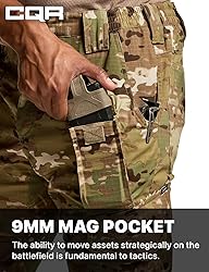 CQR Men's Flex Ripstop Tactical Pants, Water