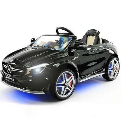 2019 Mercedes Benz CLA 12V Ride On Car for Kids | 12V Engine Power Licensed Kid Car to Drive with Remote, Dining Table, Leather Seat, Doors Open, LED