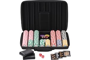 LUOBAO Poker Chips Set for Texas Holdem,Blackjack,with High-Strength Oxford Cloth Handbag