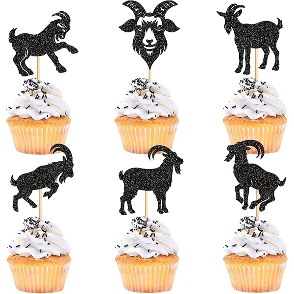 24 Stück Süße Schaf-Cupcake-Deko – Glitzernde Topper Für Bauernhof-Partys