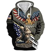 Honor The Fallen Eagles Zip Up Hoodie For Men Military Hoodie Patriotic Hoodie Honoring Veterans Hoodie Veteran Gifts For Men