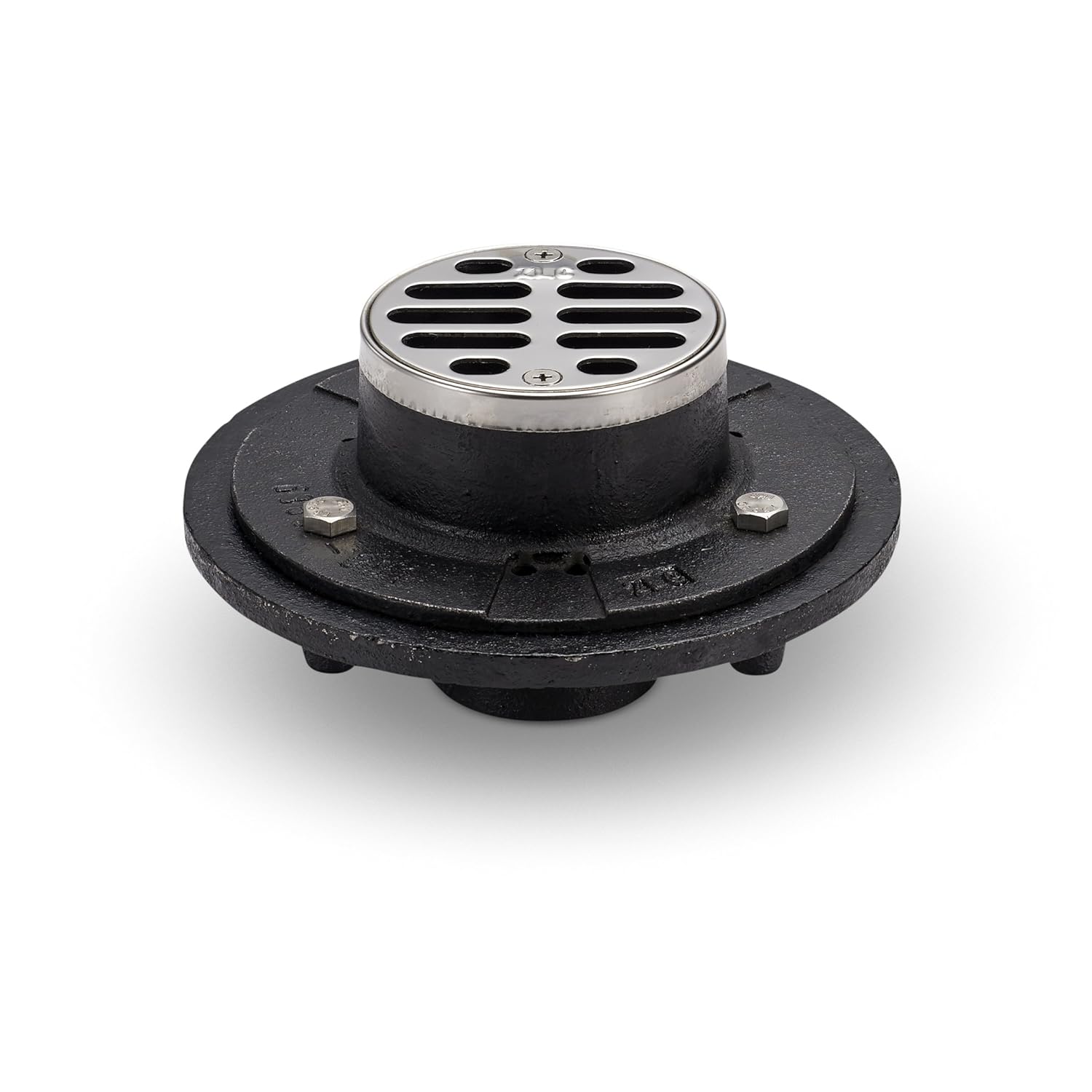 Zurn FD2251NH2, 2 Inch No Hub Cast Iron Shower Drain with Stainless