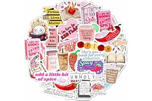 BULBACRAFT Spicy Book Stickers, SMU tty Book Stickers for Kind le, Bookish Stickers for Adults, Dark Romance Book Stickers, Reading Stickers for Adults, Book Merch, Book Lovers Gifts Laptop Decals