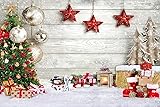 SJOLOON Christmas Backdrop White Wood Floor with