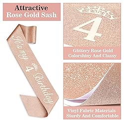 4th Birthday Decorations for Girl Including