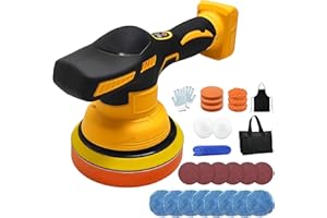 Car Buffer Polisher for Dewalt 20V MAX Battery(Tool Only), 8 Variable Speed, MAX 6800 RPM, 6 Inch Cordless Buffer Polisher fo