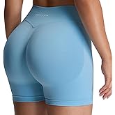 Aoxjox Seamless Biker Shorts for Women Impact Hidden Scrunch Low Waisted Athletic Yoga Short 3.5"/4.5"/5"/6"