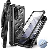 SUPCASE for Samsung Galaxy Z Fold 5 Case with Built-in Kickstand, Black | Built-in Screen Protector, Detachable Belt Clip, S Pen Holder, Heavy Duty Shockproof Protective Rugged, Unicorn Beetle