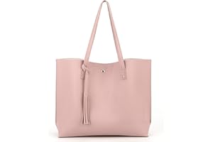 Nodykka Women Tote Bags Top Handle Satchel Handbags PU Faux Leather Tote Bag with Tassel Shoulder Purse