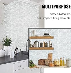 KASARO Peel and Stick Mosaic Shell Backsplash