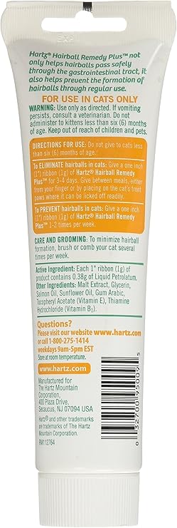 hartz hairball treat plus