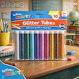 SOL 10pk Kids Glitter Tubes 10 Colours Fine Glitter Shaker Pots view 9
