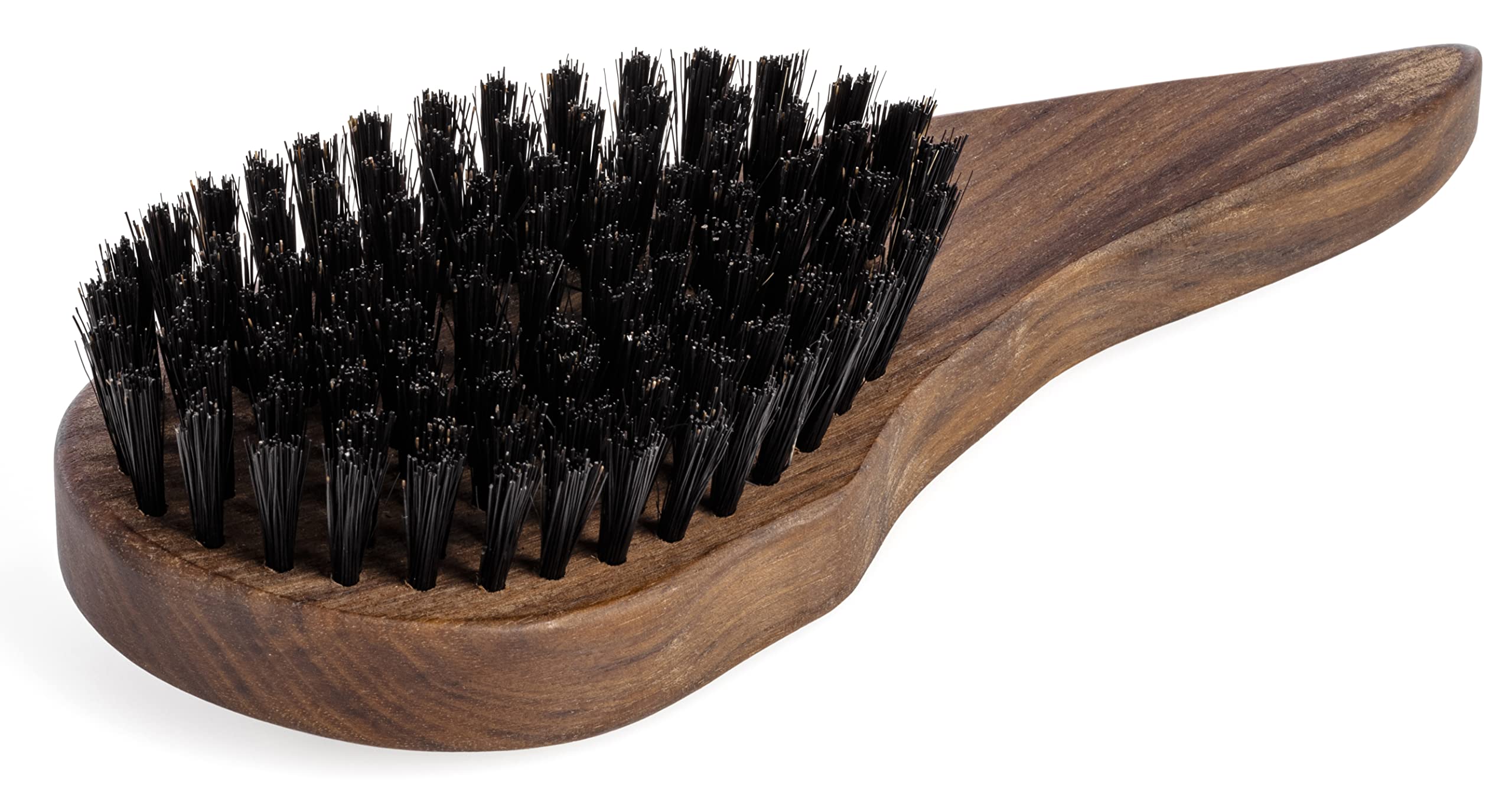 REMOS Hairbrush with wild boar bristles - made of local walnut wood - ergonomic