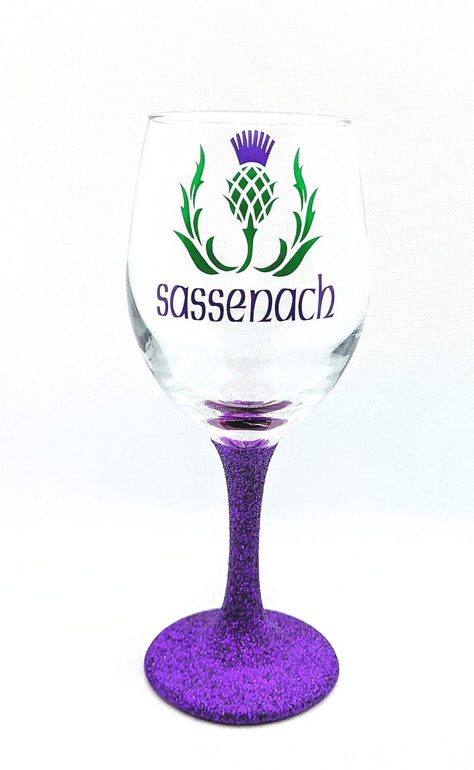 Sassenach Glitter Stem Wine Glass Outlander Wine Glass