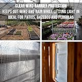 SolaDirect Clear Reinforced Tarpaulin 100GSM 2 x 3 m with 4 Ball Bungees view 2
