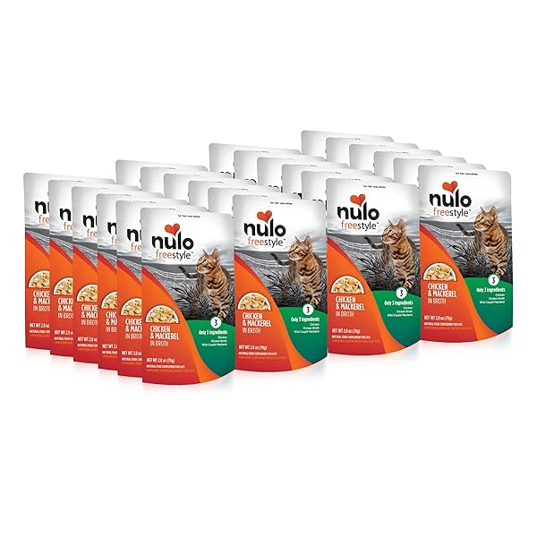 NULO FREESTYLE CAT & KITTEN WET CAT FOOD POUCH, PREMIUM ALL NATURAL GRAIN-FREE SOFT CAT FOOD TOPPER WITH AMINO ACIDS FOR HEART HEALTH AND HIGH ANIMAL-BASED PROTEIN