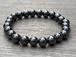 Hematite Crystal Bead Bracelet 8mm, Wholesale
