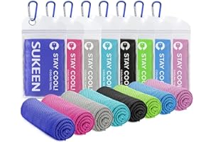 Sukeen Cooling Towel,Instant Evaporative Cooling for Sports,Yoga,Golf,Gym,Neck,Workout and More(40”x 12”)
