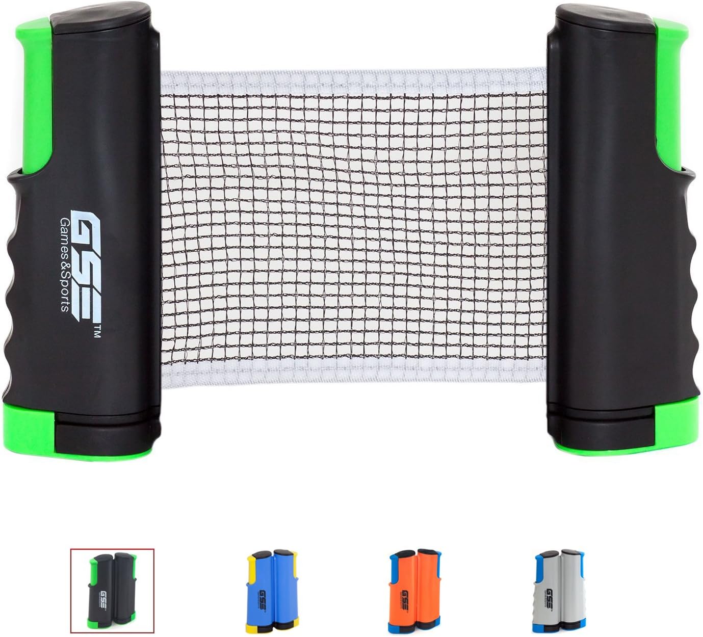 GSE Games & Sports Expert Anywhere Retractable Table Tennis Net and Post. Adjustable Replacement Ping Pong Net (4 Colors) (Black) : Sports & Outdoors