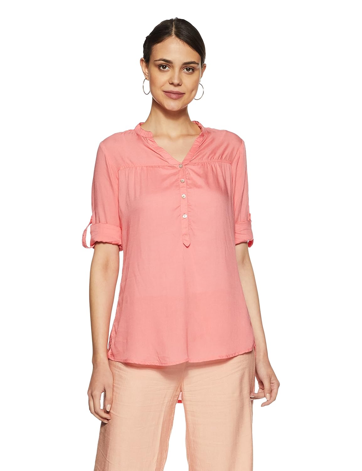 mustard women's tunic shirt