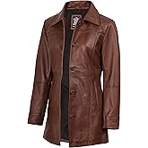 fjackets Real Leather Jacket Women - Lambskin Leather Car Coats For Womens - Stylish Soft Women's Long Coats