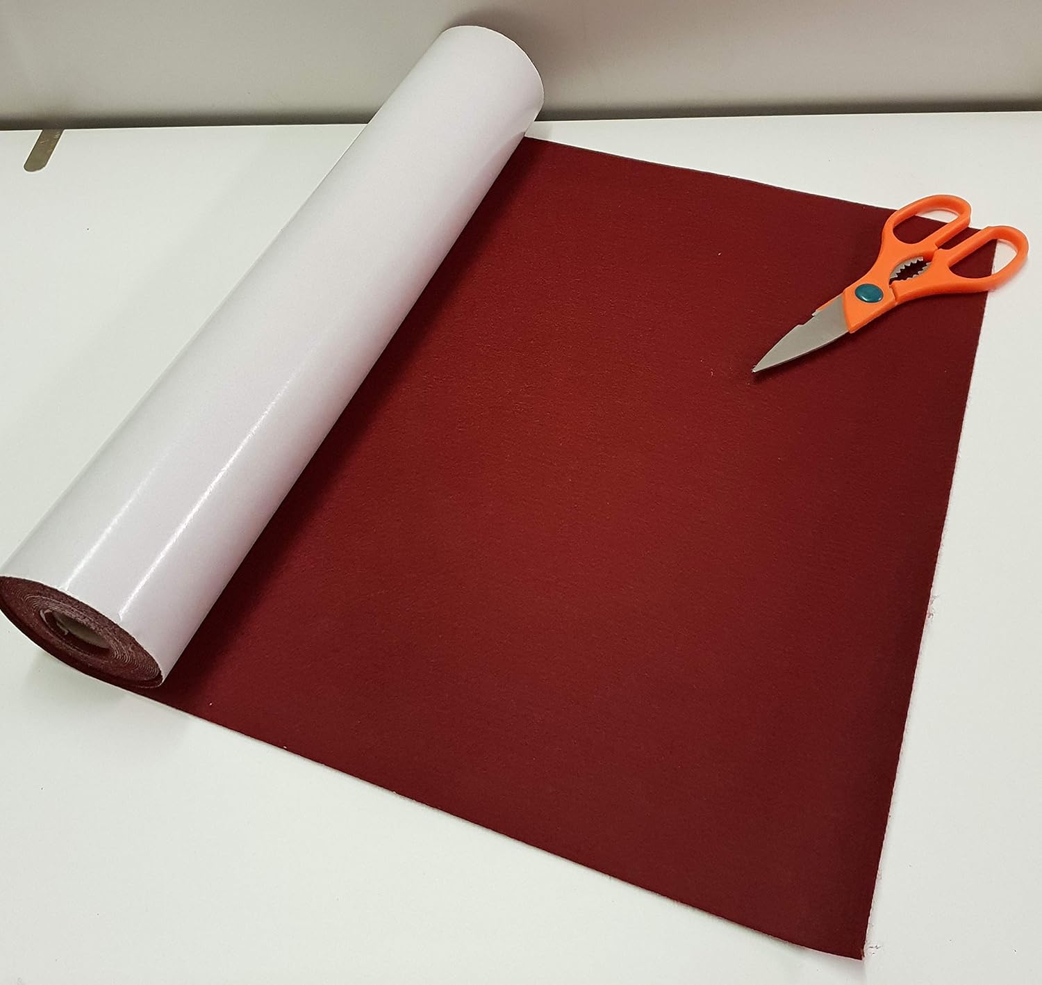 Three Metre's x 450mm Wide roll of Wine RED Sticky Back SELF Adhesive