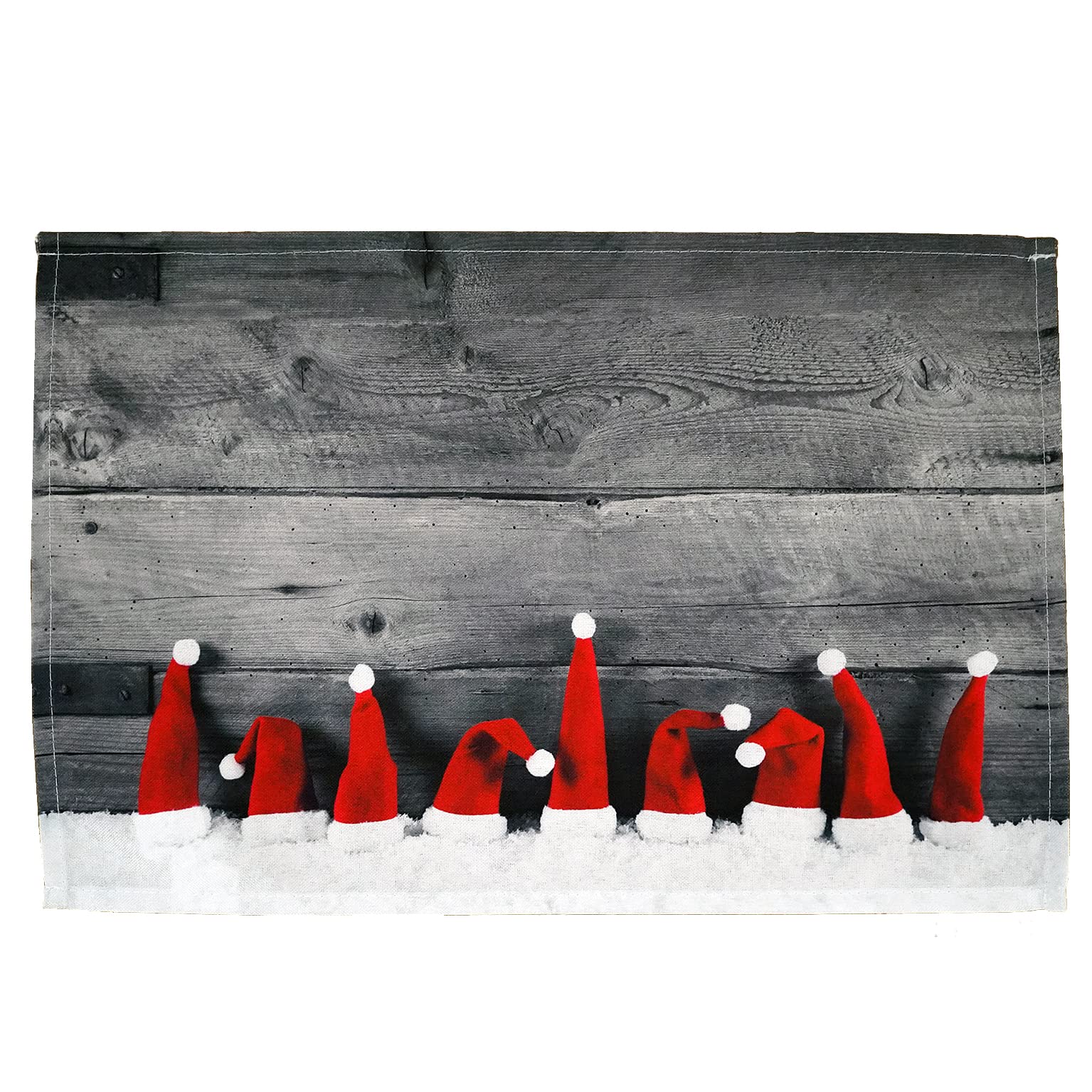 texpot Placemats 30 x 45 cm made from 100% polyester Christmas hats in the snow