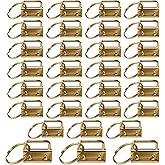 SZDTCF Key Fob Hardware Set - 30 PCS 1 Inch Key fob Keychain with Keychain Rings for Bag Webbing Wristlets Lanyards & Key Chain Making Hardware, Gold