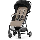 Chicco Urbino Lightweight Quick-Folding Compact Stroller, Use up to 50lbs. | Easy for Travel, 2 Cup Holders, UPF 50+ Canopy, 1-Hand Fold, Reclining Seat, 4-Wheel Suspension, Storage Basket, Oat